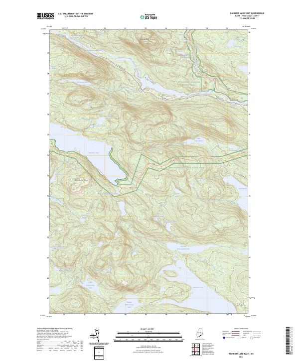 USGS Topographic Map – Rainbow Lake East