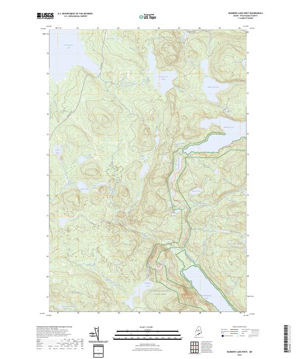 USGS Topographic Map – Rainbow Lake West