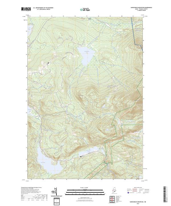 USGS Topographic Map – Saddleback Mountain