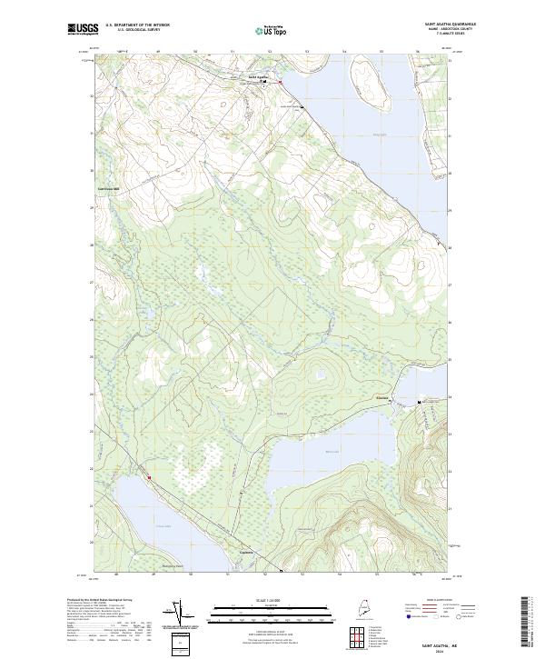 USGS Topographic Map – Saint Agatha