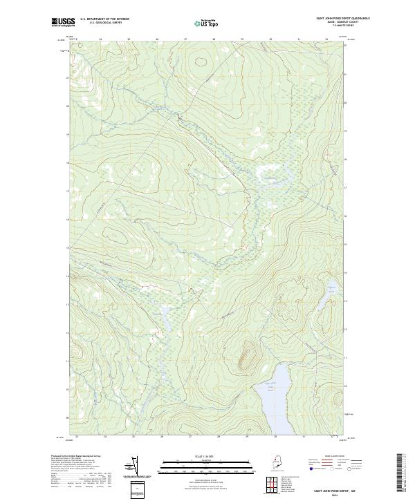 USGS Topographic Map – Saint John Pond Depot