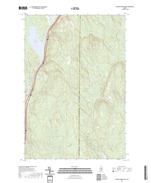 USGS Topographic Map – Salmon Stream Lake