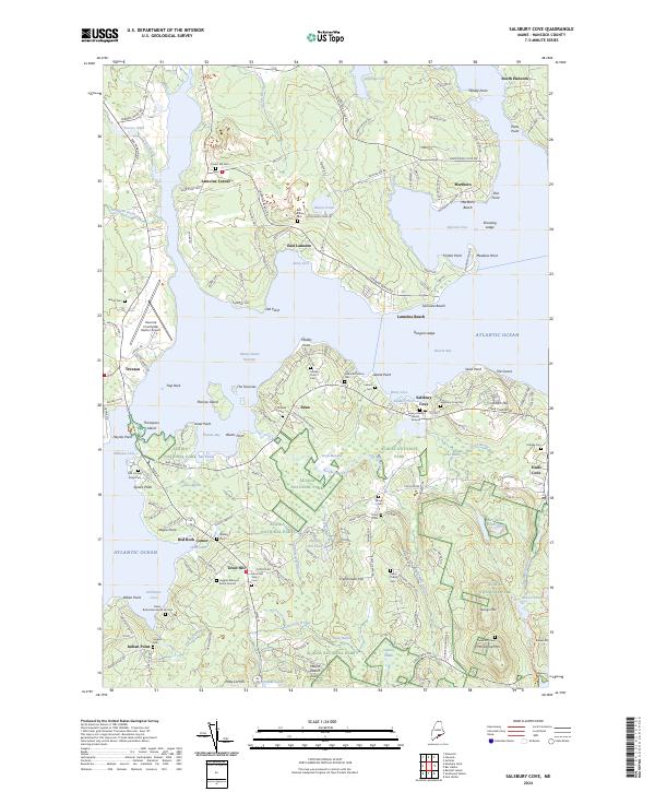 USGS Topographic Map – Salsbury Cove