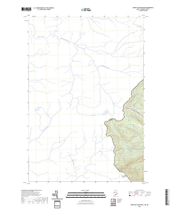 USGS Topographic Map – Sandy Bay Mountain