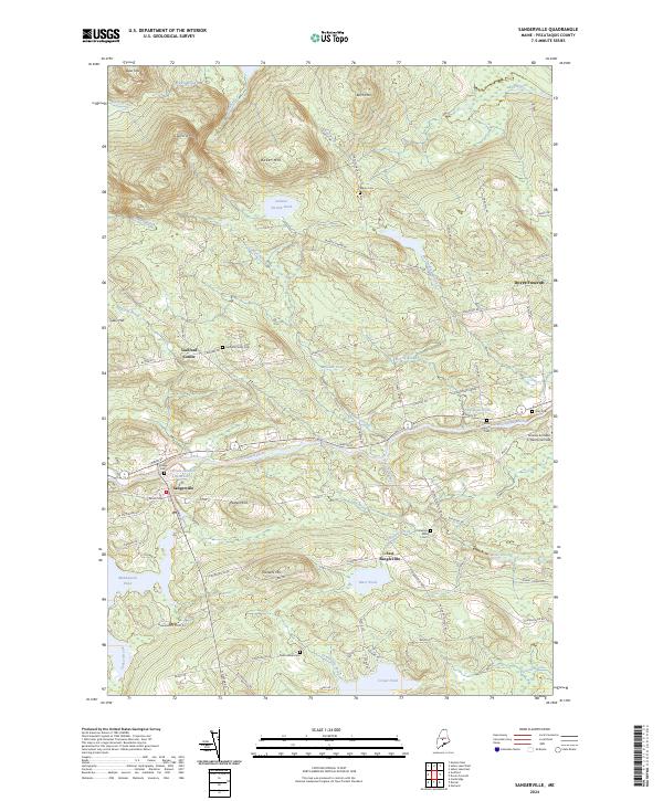 USGS Topographic Map – Sangerville