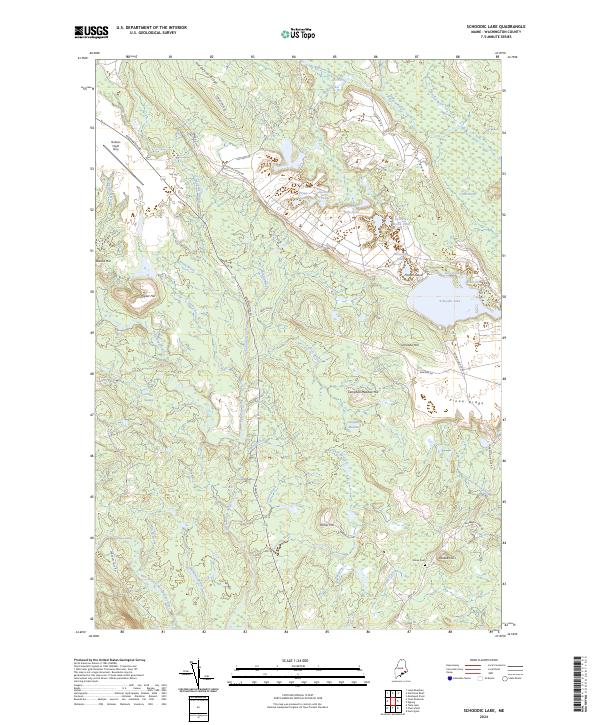 USGS Topographic Map – Schoodic Lake