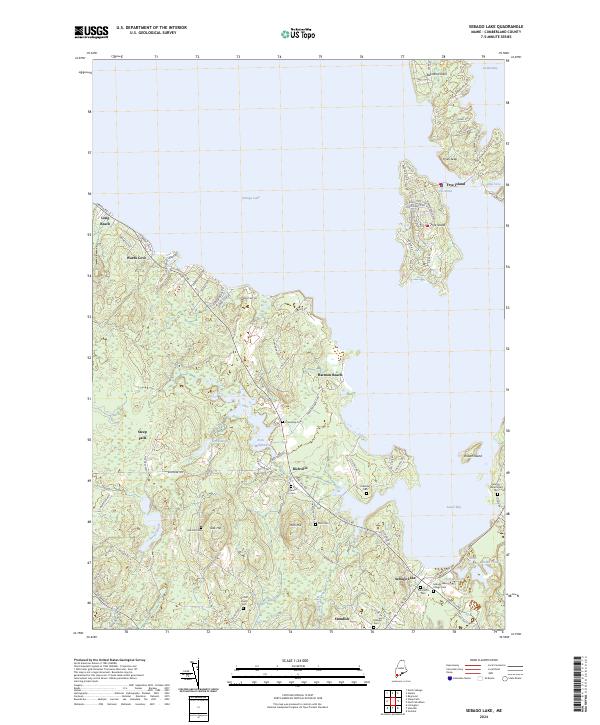 USGS Topographic Map – Sebago Lake