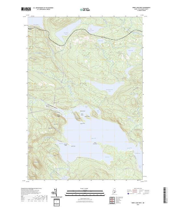 USGS Topographic Map – Sebec Lake West