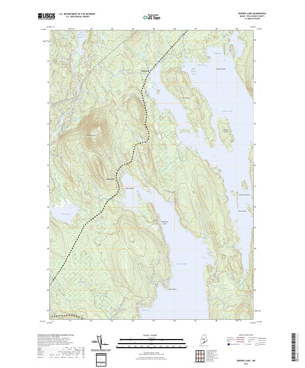 USGS Topographic Map – Seboeis Lake