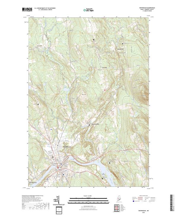 USGS Topographic Map – Skowhegan