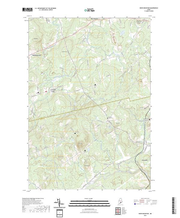 USGS Topographic Map – Snow Mountain