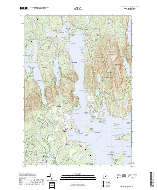 USGS Topographic Map – Southwest Harbor