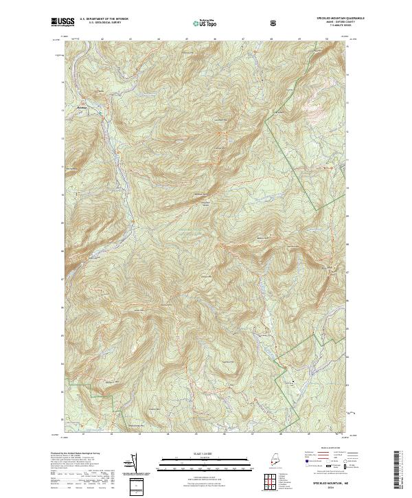 USGS Topographic Map – Speckled Mountain