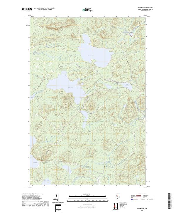 USGS Topographic Map – Spider Lake