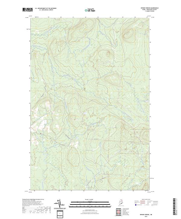 USGS Topographic Map – Spinney Brook