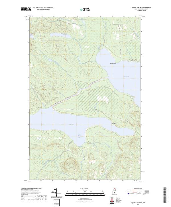 USGS Topographic Map – Square Lake West