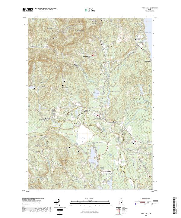 USGS Topographic Map – Steep Falls