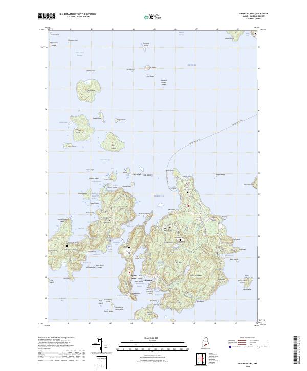 USGS Topographic Map – Swans Island