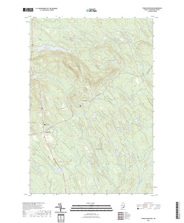 USGS Topographic Map – Tomah Mountain