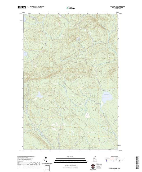 USGS Topographic Map – Tomhegan Pond