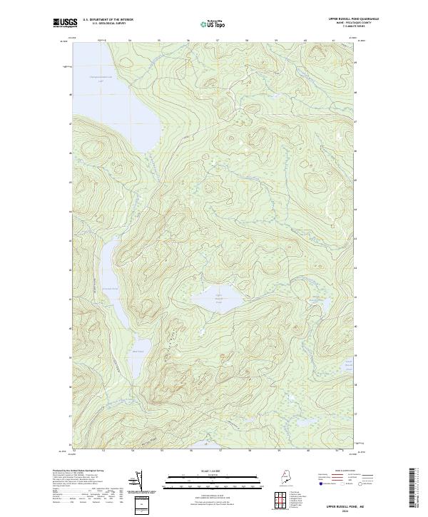USGS Topographic Map – Upper Russell Pond