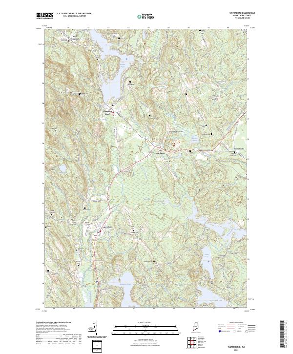 USGS Topographic Map – Waterboro