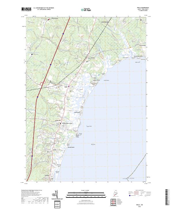 USGS Topographic Map – Wells