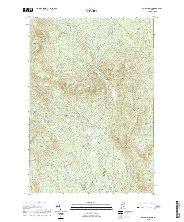 USGS Topographic Map – Witham Mountain