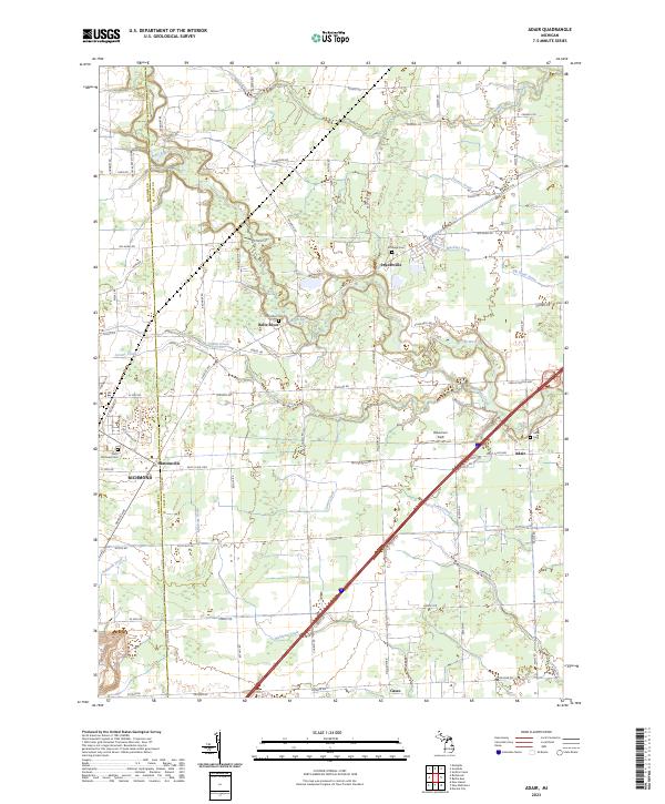 USGS Topographic Map – Adair