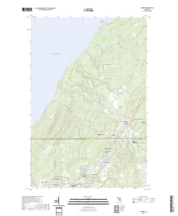 USGS Topographic Map – Ahmeek