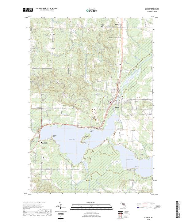 USGS Topographic Map – Alanson