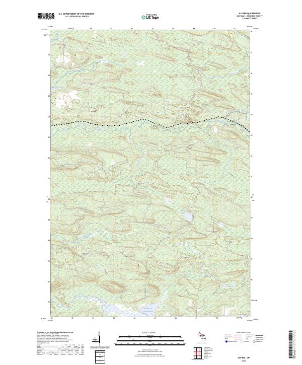 USGS Topographic Map – Alfred