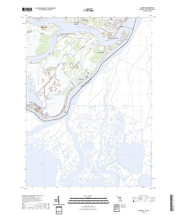 USGS Topographic Map – Algonac