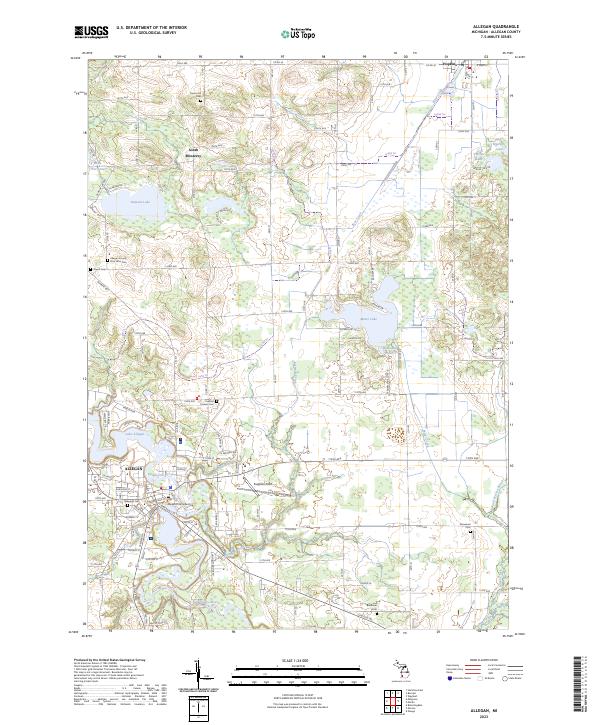 USGS Topographic Map – Allegan