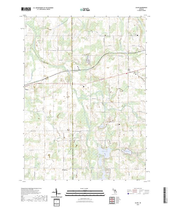 USGS Topographic Map – Allen
