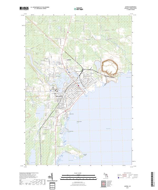 USGS Topographic Map – Alpena