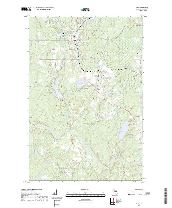 USGS Topographic Map – Amasa