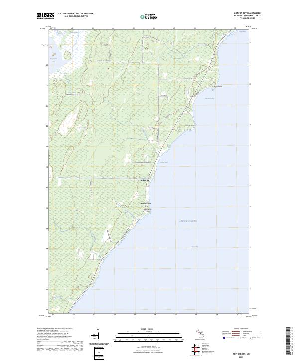 USGS Topographic Map – Arthur Bay