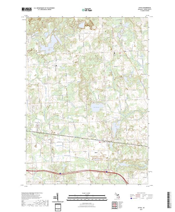 USGS Topographic Map – Attica