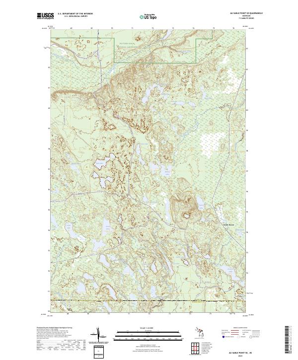 USGS Topographic Map – Au Sable Point SE