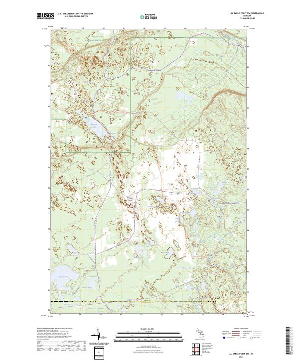 USGS Topographic Map – Au Sable Point SW