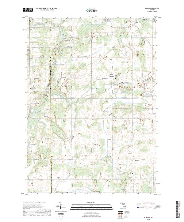 USGS Topographic Map – Aurelius