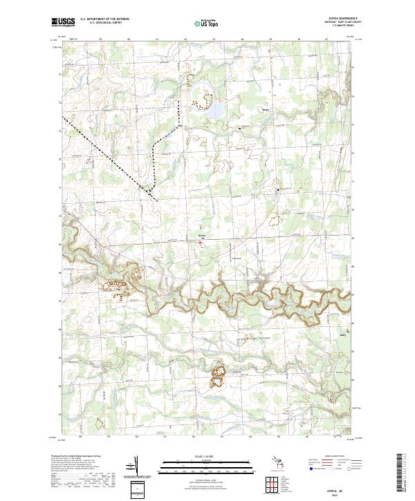 USGS Topographic Map – Avoca