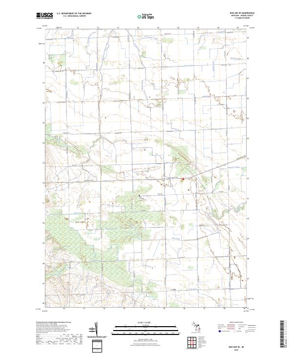 USGS Topographic Map – Bad Axe SE