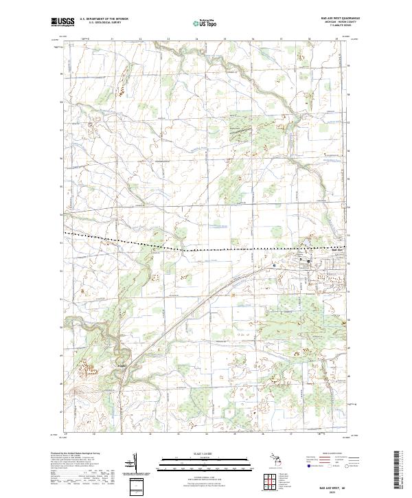USGS Topographic Map – Bad Axe West