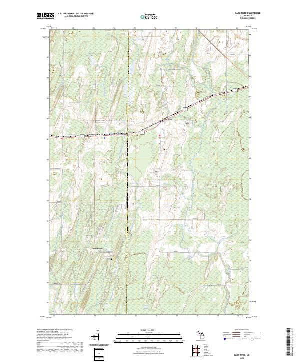USGS Topographic Map – Bark River