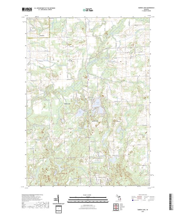 USGS Topographic Map – Barnes Lake