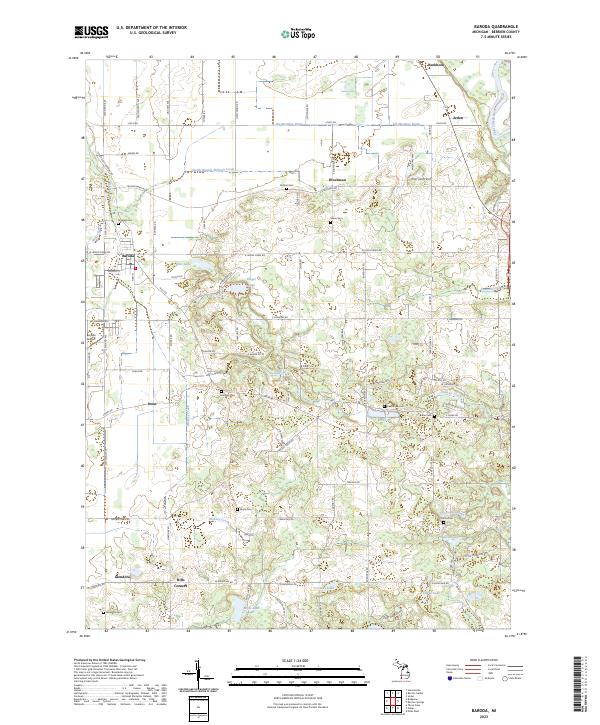 USGS Topographic Map – Baroda