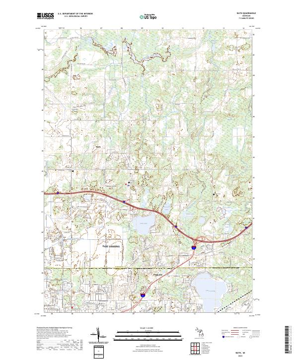 USGS Topographic Map – Bath