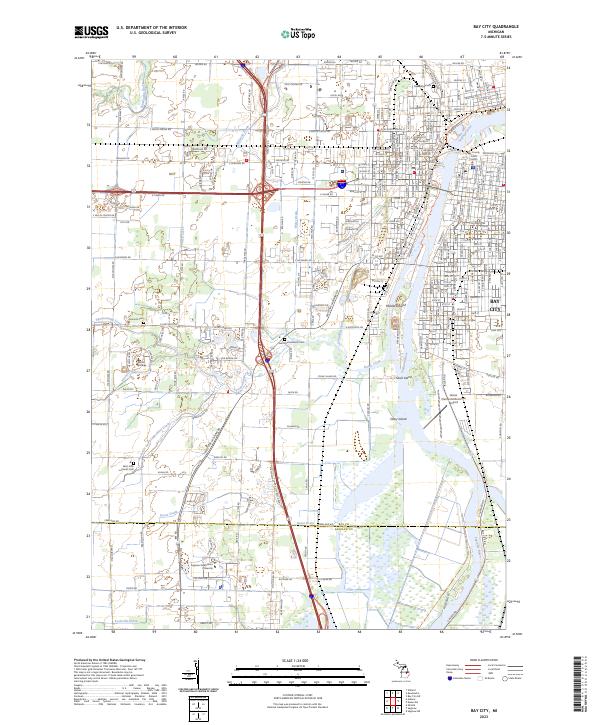 USGS Topographic Map – Bay City